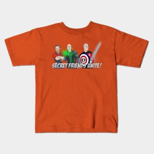 Secret Friends Unite Group Headshot Version 2 Kids T-Shirt